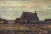 Vincent Van Gogh Farmhouse with Peat Stacks (nn04) Germany oil painting reproduction